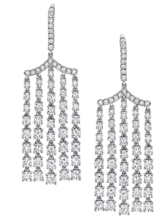 Diamond Chandelier Earrings White Gold - Millo Jewelry