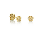 Load image into Gallery viewer, GOLD &amp; DIAMOND MINI PAW STUD EARRINGS - Millo Jewelry
