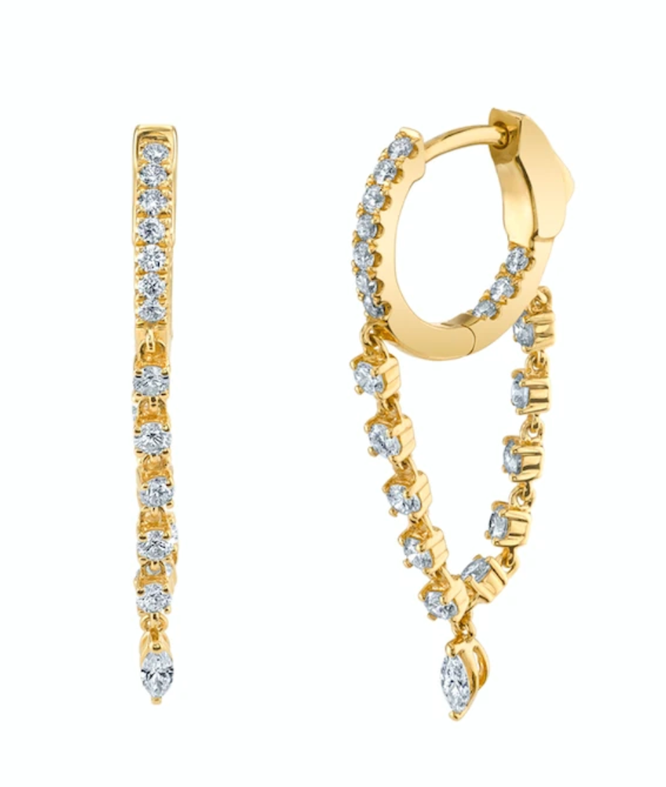 SIENNA DIAMOND HUGGIES - Millo Jewelry