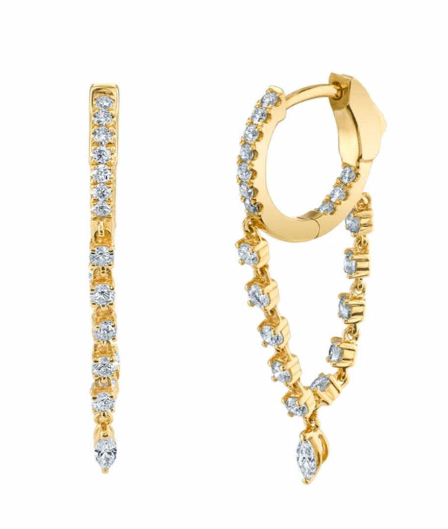 SIENNA DIAMOND HUGGIES - Millo Jewelry