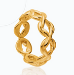 Load image into Gallery viewer, X CHAIN GOLD SMALL RING - Millo Jewelry
