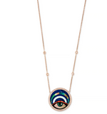 Load image into Gallery viewer, SMALL PAVE ROUND ARCH EYE INLAY NECKLACE - Millo Jewelry