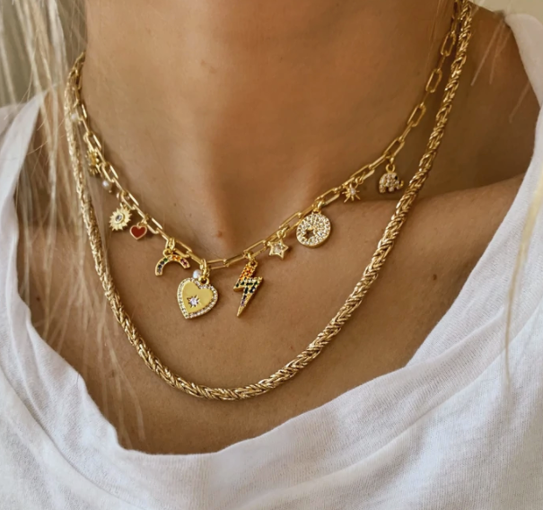 Bespoke link Chain Charm Necklace - Millo Jewelry