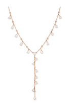 Load image into Gallery viewer, MULTI SHAPE MOONSTONE + DIAMOND SHAKER Y NECKLACE - Millo Jewelry