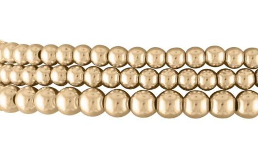 Three Gold Ball Bracelet - Millo Jewelry