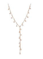 Load image into Gallery viewer, MULTI SHAPE MORGANITE + DIAMOND SHAKER Y NECKLACE - Millo Jewelry
