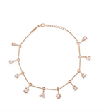 Load image into Gallery viewer, MULTI SHAPE MORGANITE + DIAMOND SHAKER ANKLET - Millo Jewelry