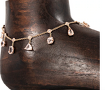 Load image into Gallery viewer, MULTI SHAPE MORGANITE + DIAMOND SHAKER ANKLET - Millo Jewelry