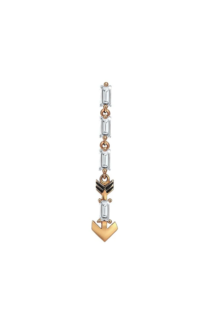 White diamond Arrow Dangling Earring - Millo Jewelry