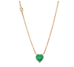 Load image into Gallery viewer, Emerald Heart Solitaire Necklace - Millo Jewelry
