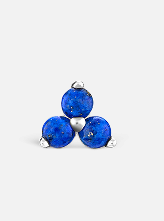 Large Lapis Trinity Stud Earring - Millo Jewelry