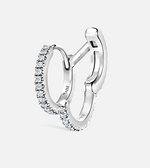 Load image into Gallery viewer, Diamond Eternity Double Linked Hoop Earring and Cuff - Millo Jewelry
