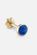 Load image into Gallery viewer, 3mm Lapis Threaded Stud Earring - Millo Jewelry