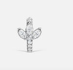 Load image into Gallery viewer, 6.5mm Diamond Lotus Eternity Hoop Earring - Millo Jewelry
