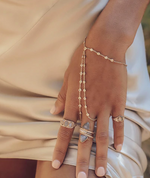 Load image into Gallery viewer, Diamond Double Stem Finger Bracelet - Millo Jewelry