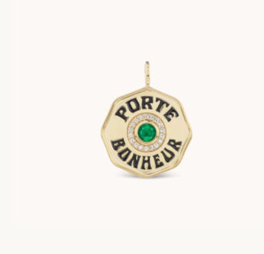 Large Emerald Porte Bonheur Charm - Millo Jewelry
