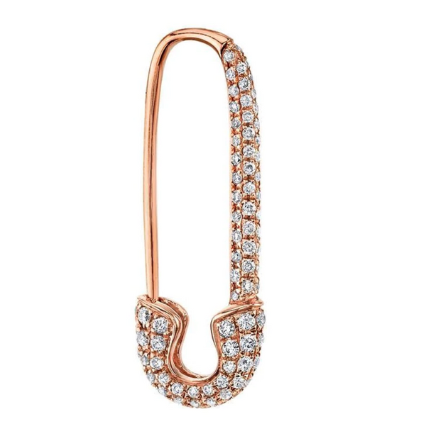 DIAMOND SAFETY PIN EARRING - Millo Jewelry