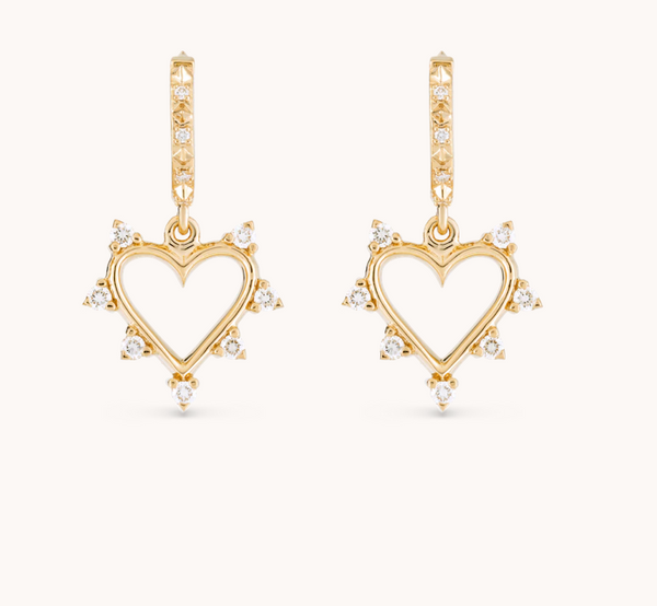 open heart earrings