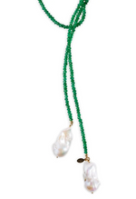 Load image into Gallery viewer, Green Onyx Classic Gemstone Lariat - Millo Jewelry