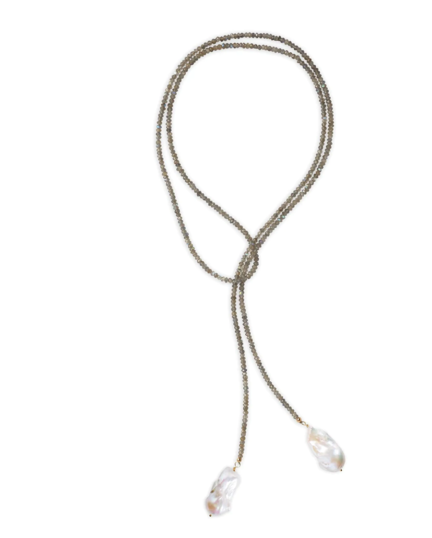 Labradorite Classic Gemstone Lariat - Millo Jewelry