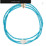 Load image into Gallery viewer, Turquoise Triple  Strand Gemstone Choker - Millo Jewelry
