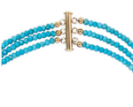 Load image into Gallery viewer, Turquoise Triple  Strand Gemstone Choker - Millo Jewelry