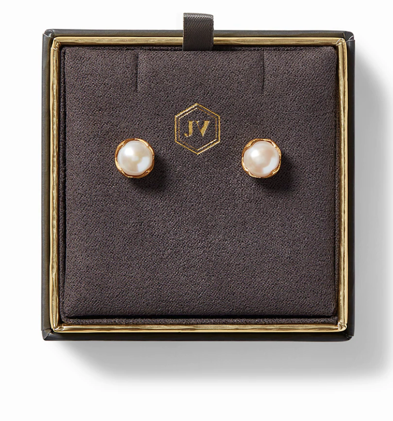 Penelope Pearl Stud Earrings - Millo Jewelry