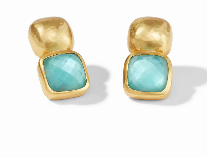Catalina Gold Gemstone Earrings - Millo Jewelry