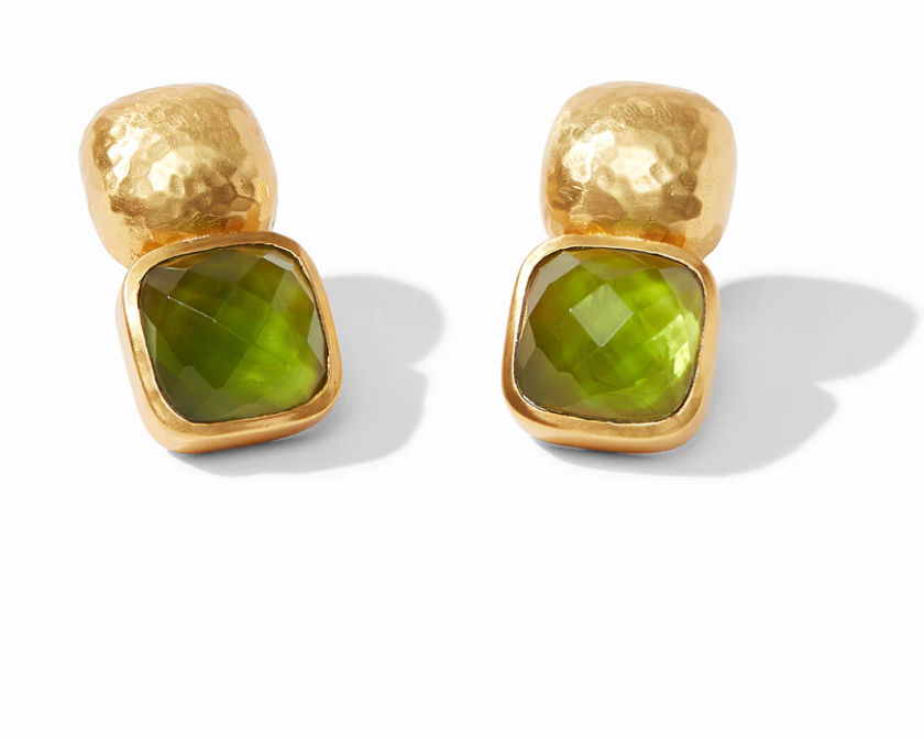 Catalina Gold Gemstone Earrings - Millo Jewelry