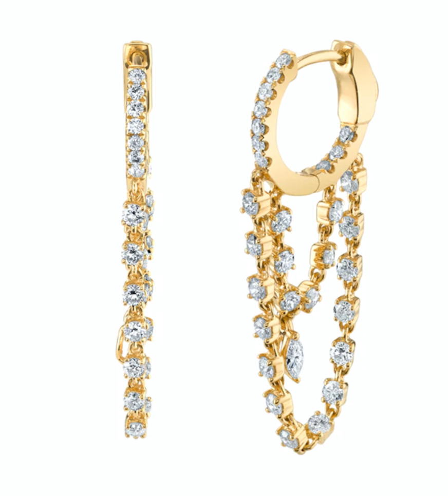 Sophia Diamond Huggies - Millo Jewelry