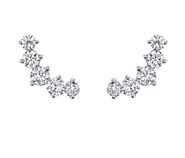 Arc Diamond Studs - Millo Jewelry