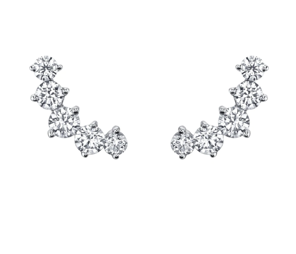Arc Diamond Studs - Millo Jewelry