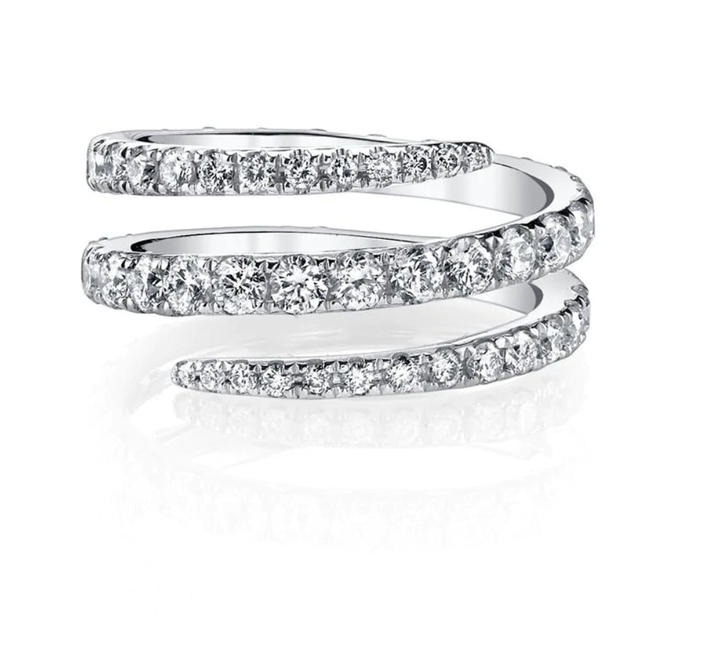 Diamond Pinky Coil Ring - Millo Jewelry