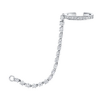 Load image into Gallery viewer, Single Row Diamond Ear Cuff with Rope Diamond chain - Millo Jewelry