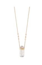 Load image into Gallery viewer, ROSE CUT DIAMOND CAP KUNZITE CRYSTAL NECKLACE - Millo Jewelry