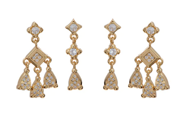 Bezel Charm Studs Set - Millo Jewelry