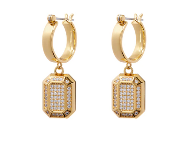 Faceted Diamond Statement Hoops - Millo Jewelry