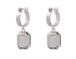 Load image into Gallery viewer, Faceted Diamond Statement Hoops - Millo Jewelry