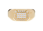Load image into Gallery viewer, Faceted Diamond Signet Ring - Millo Jewelry
