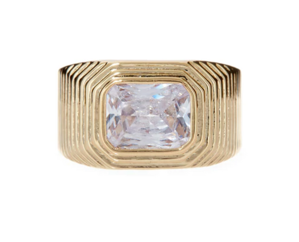 Ridged Pyramid Cigar Ring - Millo Jewelry
