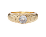 Load image into Gallery viewer, Round Ridged Pyramid Cigar Ring - Millo Jewelry