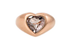 Load image into Gallery viewer, LIGHT PURPLE TOURMALINE HEART SIGNET RING - Millo Jewelry