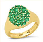 Load image into Gallery viewer, emerald pinky ring
