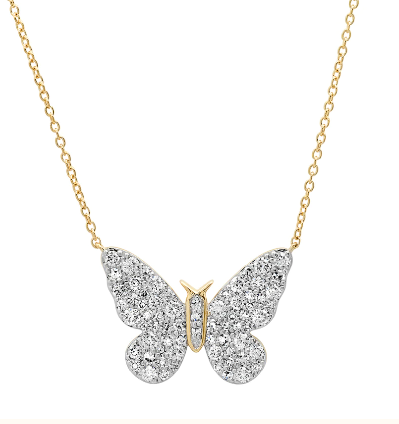 Diamond Butterfly Necklace - Millo Jewelry