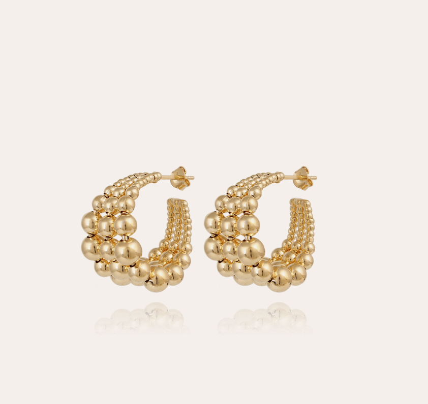 Multiperla hoop earrings mini gold - Millo Jewelry
