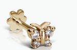 Load image into Gallery viewer, Diamond Butterfly Threaded Stud Earring - Millo Jewelry
