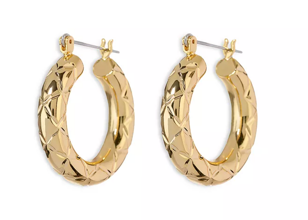 LUV AJ BABY QUILTED AMALFI HOOPS - Millo Jewelry