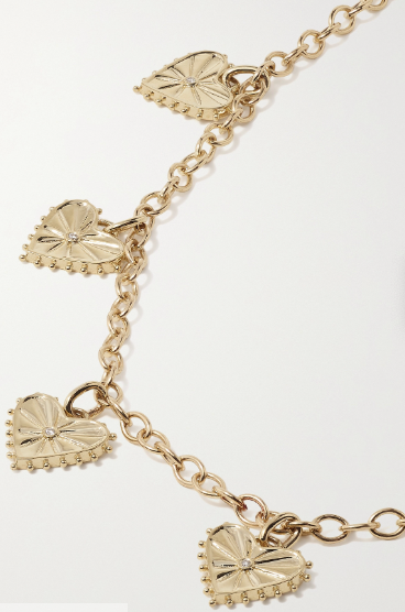 Custom 4 heart Anklet Marlo Laz - Millo Jewelry