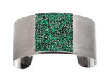 Load image into Gallery viewer, Stardust Cuff Silver Emerald - Millo Jewelry
