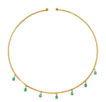 Load image into Gallery viewer, Teddy Collar Yellow Gold Emerald - Millo Jewelry